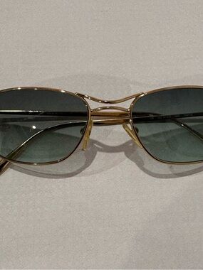 Gucci Gold Frame Sunglasses with Green Lenses - Gucci